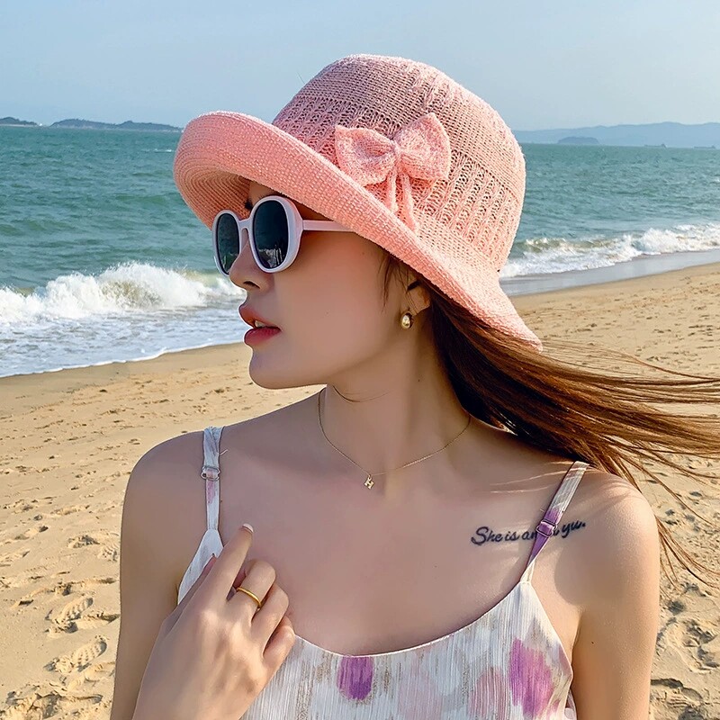 帽子女款2025新款女士礼帽夏季时尚洋气好看女帽百搭太阳帽防晒帽