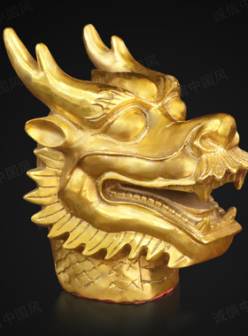 黄铜纯铜龙首铜龙头圆明园摆件