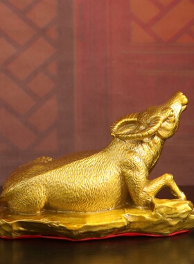 纯黄铜牛摆件国风乔迁开业送礼