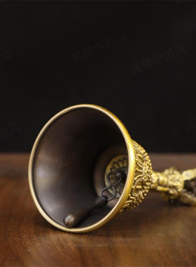 黄铜金刚铃铜铃铛手摇铃摆件