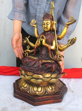 纯铜斗姆元君供奉神像