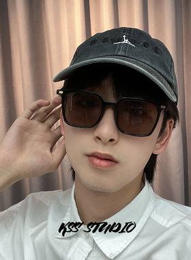 墨镜权志龙方形黄色ins太阳镜