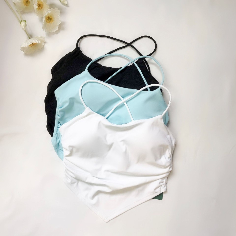 瑜伽服吊带背心上衣女夏季不规则细肩带紧身显瘦带胸垫运动健身服,淘宝优惠券,粉丝福利购,淘宝优惠卷