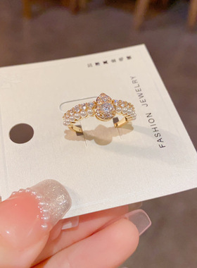 新中式镶钻珍珠葫芦开口戒