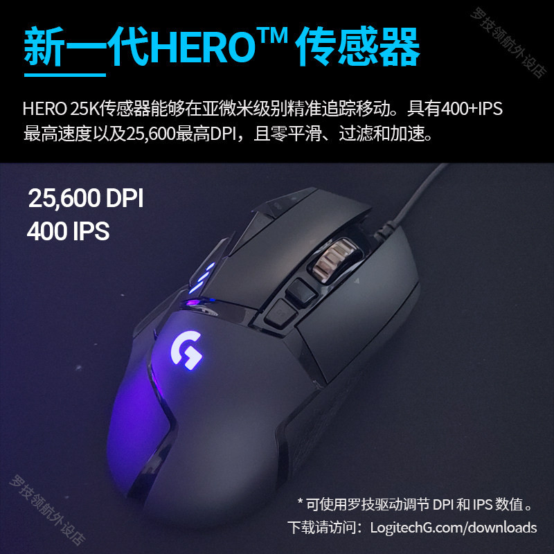 【热销爆款】罗技G502HERO电竞鼠标游戏电竞吃鸡打瓦用电脑编程