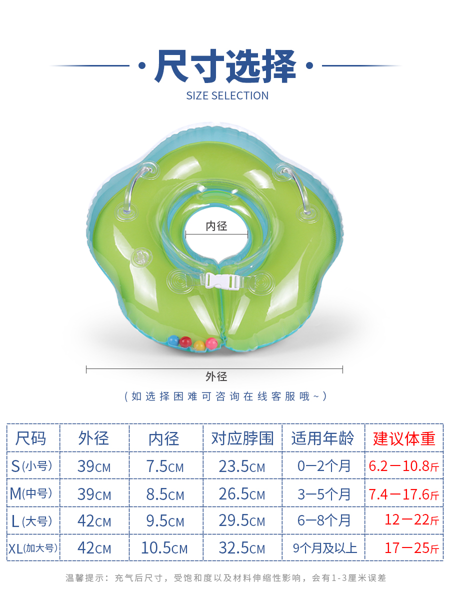 Swimbobo婴儿游泳圈新生儿脖圈0 12月防呛项圈宝宝颈 Swimbobo婴儿游泳圈新生儿脖圈0 12月防呛项圈宝宝颈