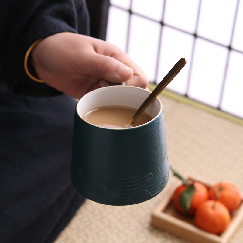 陶瓷咖啡杯套装轻奢设计感创意茶杯子情侣杯办公室马克杯水杯定制