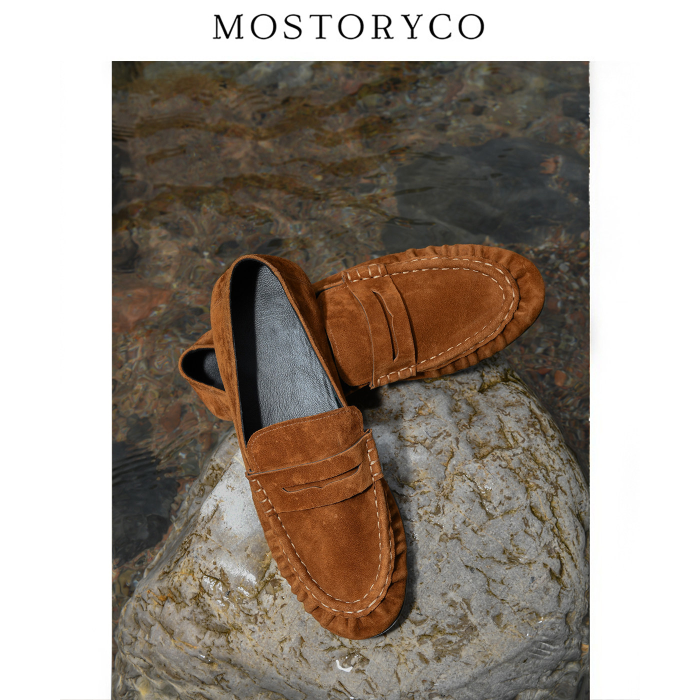 Mostoryco|西班牙原厂真皮一脚蹬乐福鞋女全皮单鞋深口皮鞋平底鞋,淘宝优惠券,粉丝福利购,淘宝优惠卷