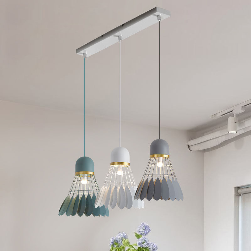 北欧餐厅设计吊灯创意造型马卡龙羽毛球体育馆装饰吧台卧室床头灯,淘宝优惠券,粉丝福利购,淘宝优惠卷