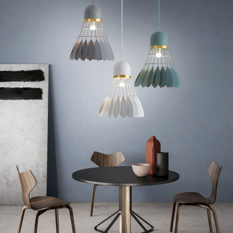 北欧餐厅设计吊灯创意造型马卡龙羽毛球体育馆装饰吧台卧室床头灯,淘宝优惠券,粉丝福利购,淘宝优惠卷