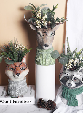 物树脂花瓶装饰品家居摆件