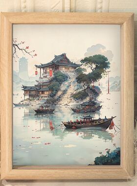姓氏创意相框远看是画近看是字桌面摆台趣味古风摆件饰品成品礼物