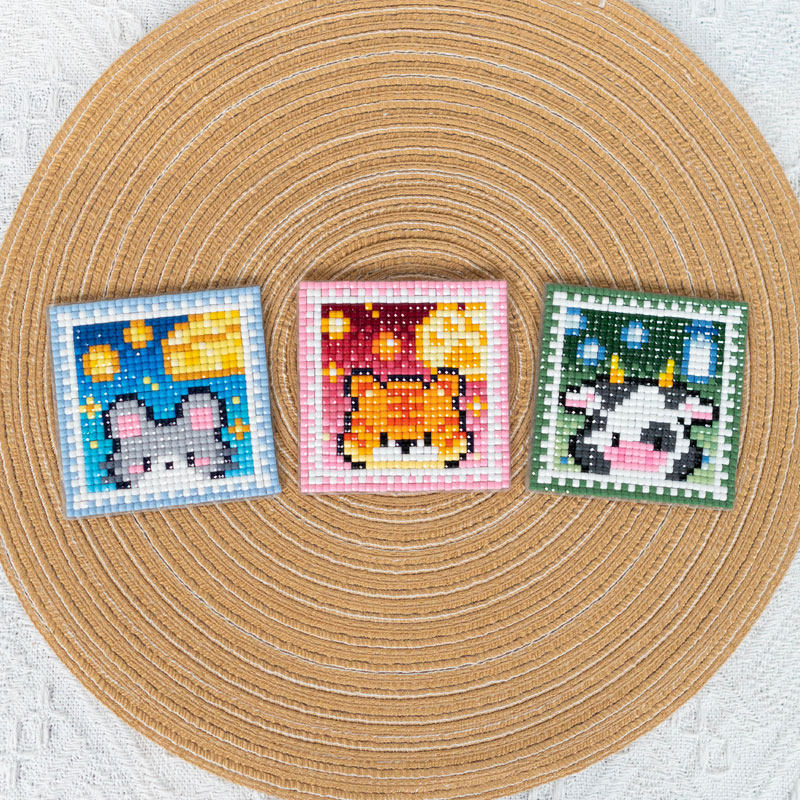 原创方钻钻石画十二生肖卡通贴钻画冰箱贴简单手工diy随意贴玩具,淘宝优惠券,粉丝福利购,淘宝优惠卷