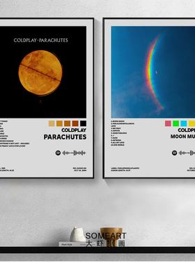 Coldplay酷玩乐队专辑封面挂画欧美摇滚音乐卧室咖啡厅酒吧挂画