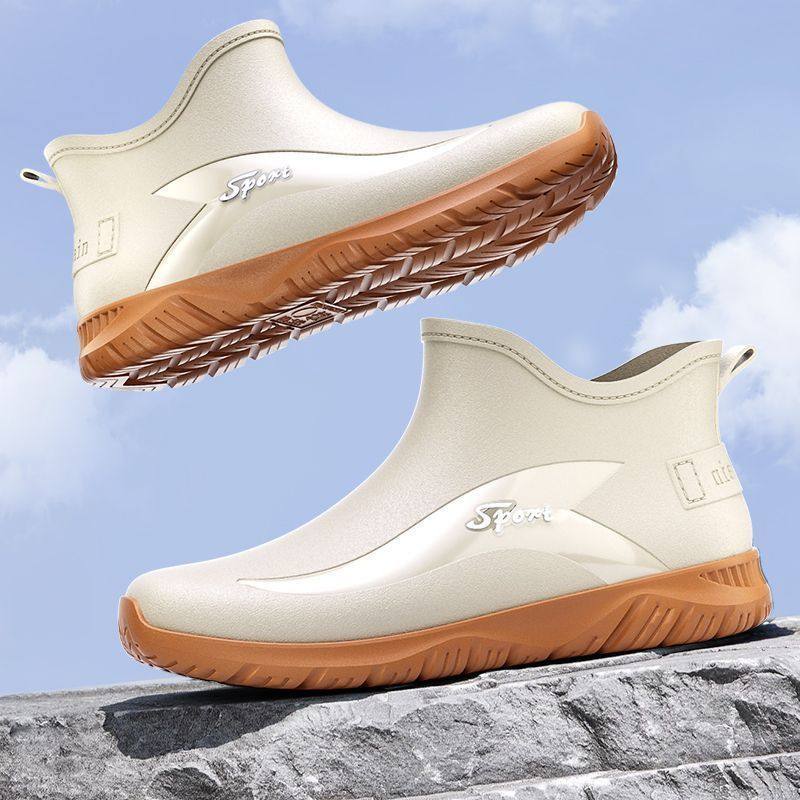 时尚钓鱼工作雨鞋男士短筒防水休闲雨靴外穿厨房防滑胶鞋厚底水鞋,淘宝优惠券,粉丝福利购,淘宝优惠卷