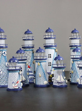 创意桌面玄关灯塔地中海风工艺品