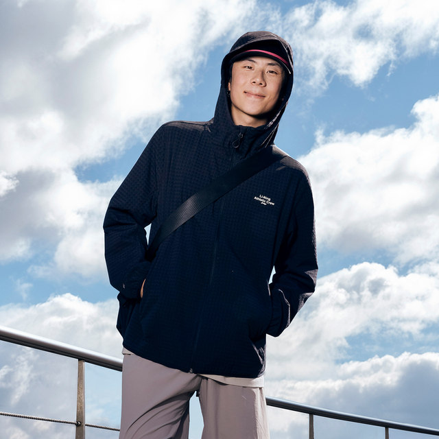 Li Ning fitness men's hooded windproof jacket windproof