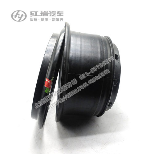 红岩新金刚杰狮原厂前轮钢圈铝合金车轮8.5-20车轮总成(14-16mm) - 图1