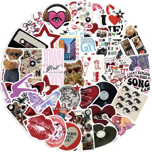 50pcs Downtown Girls Aesthetic Y2K Graffiti Stickers DIY Pho - 图3
