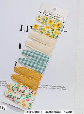 20Pcs/Lot Cute Baby Hair Clips Floral Dot Print Hairp Prince