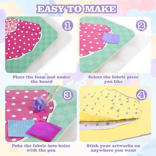 Children's Fabric Art Craze Poke Drawing Craft Toys Creative - 图3