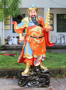 华音殿树脂玻璃钢佛像托塔天王像
