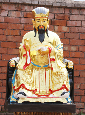 华音殿树脂玻璃房材质诸葛亮神像