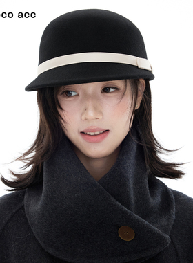Lacoco法式100%羊毛报童帽女