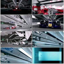 f1 Racing Car Racing Car Drift Bend Tunnel Video Material