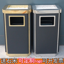 Stainless Steel Trash Can Hotel Lobby Mall with an office public occasion elevator opening with an ashtray