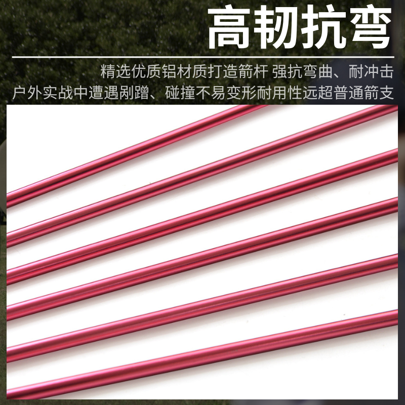 弓箭铝合金真羽胶羽箭支性能稳定7075铝合金防爆箭杆复合反曲弓用,淘宝优惠券,粉丝福利购,淘宝优惠卷