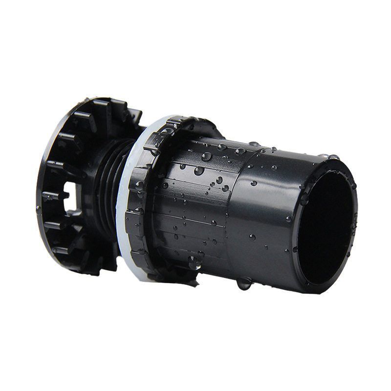 PVC纯黑鱼缸水管配件塑料给水管转换 立体三通四通直通给水配件 - 图0