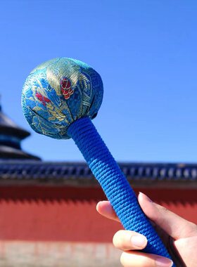 故宫织锦缎手槌拍八虚按摩锤