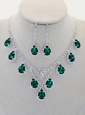 ZOOZMOMO蓝色水滴吊坠项链女轻奢高级感名媛风锁骨链小众设计颈链