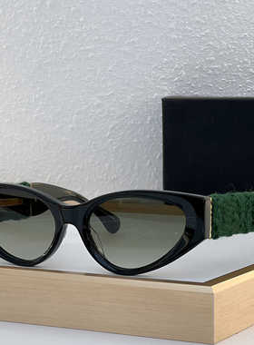 CHER小香太阳镜黑色板材猫眼大脸显瘦网红时尚复古防嗮墨镜女5513