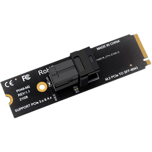 M.2 NGFF Mkey PCIeX4转SFF8643SFF8639转接扩展卡适配器PH49-M2 - 图3