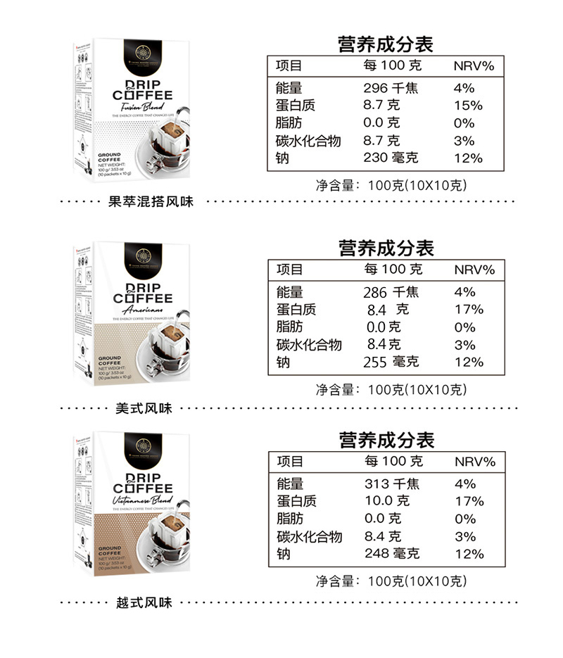 中原传奇越南进口G7手冲虑挂式挂耳研磨黑咖啡无蔗糖美式特浓提神 - 图2