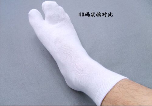 6双包邮男女分趾袜两指袜中统人字拖鞋袜木屐袜子全棉分脚趾袜子 - 图3
