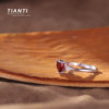 TIANTI natural heart-shaped red garnet sterling silver ring