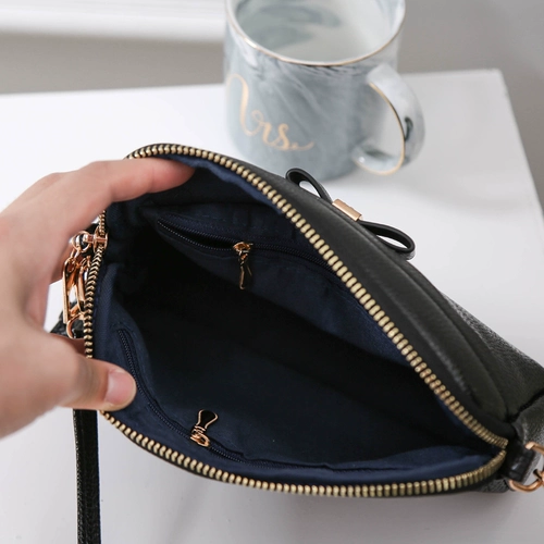 Небольшая сумка, демисезонная модная универсальная сумка через плечо, в корейском стиле, из натуральной кожи