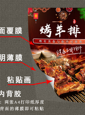 烤全羊海报烤羊排羊腿广告贴纸画