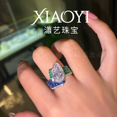 【高定梵】隐秘镶嵌戒指豪气富婆大气奢华925银镀厚金