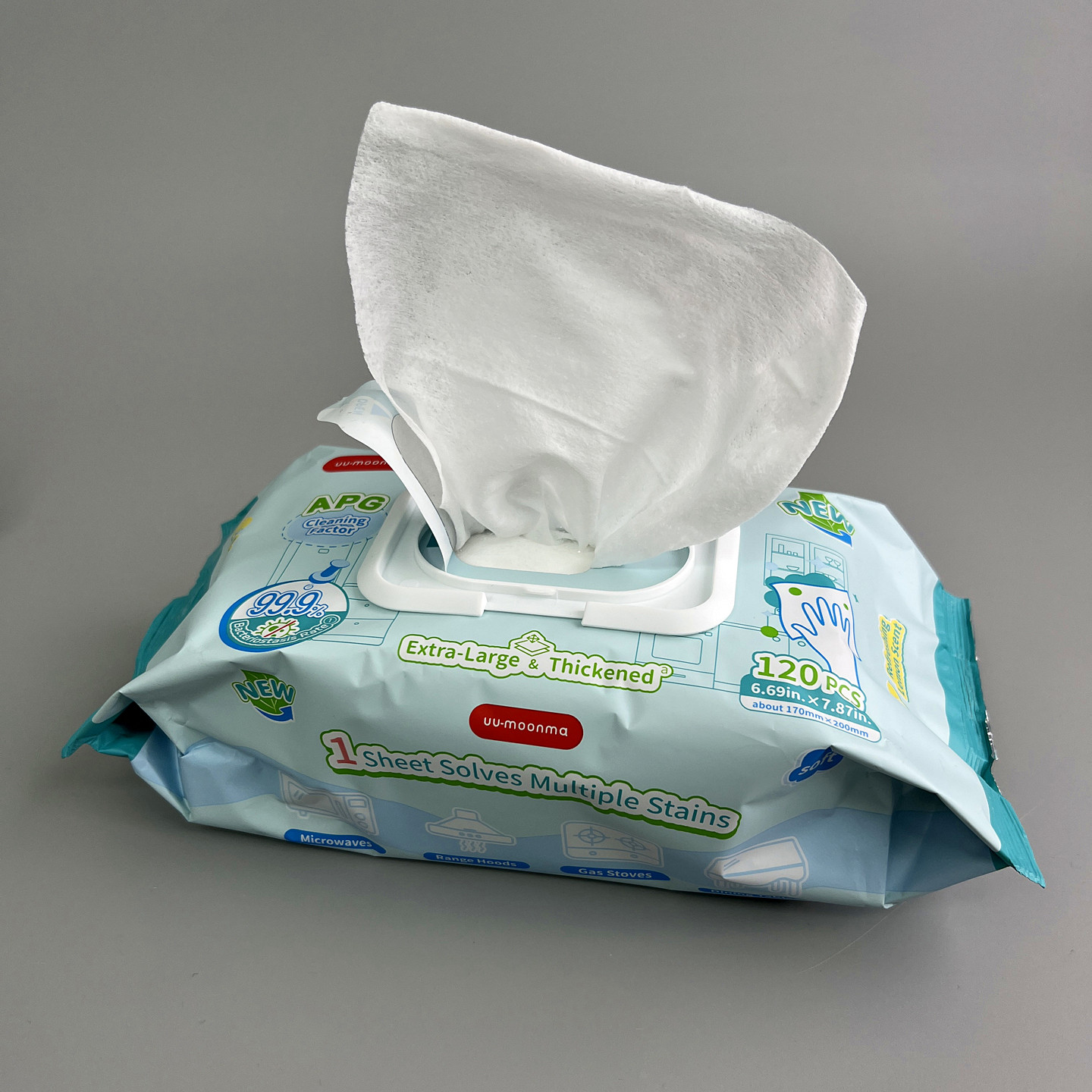 升级柠檬香！加大包！家用去油污除菌懒人清洁专用厨房湿巾120抽,淘宝优惠券,粉丝福利购,淘宝优惠卷