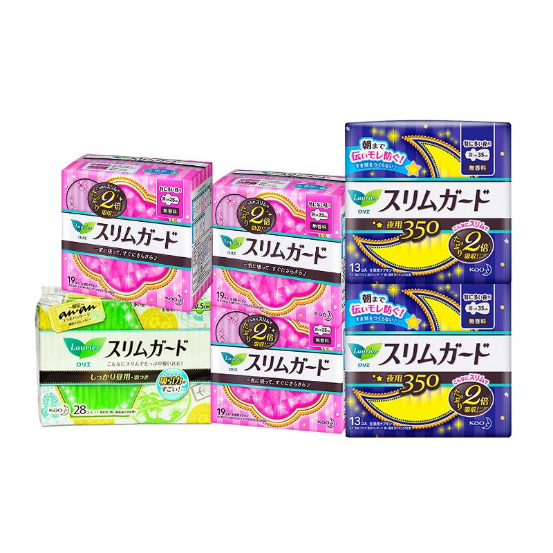 kao /乐而雅超薄瞬吸日用夜用组合 吉寿屋海外卫生巾