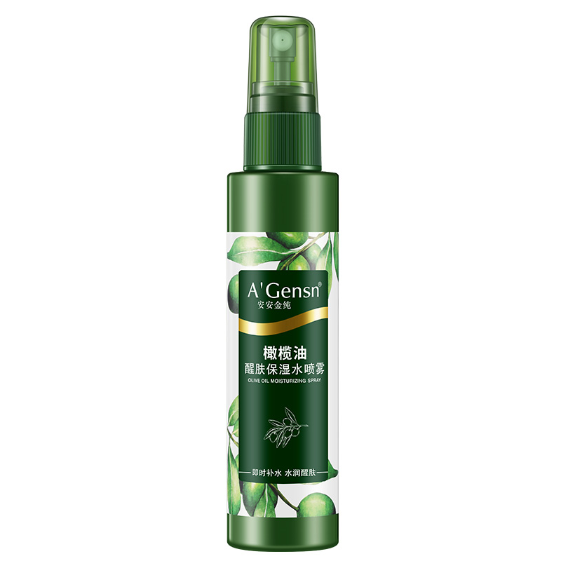 安安金纯必珈专卖店安安橄榄油水喷雾润肤持久定妆爽肤水女学生紧肤收缩毛孔买一送一3