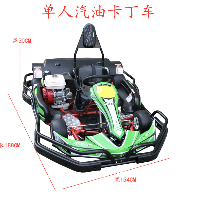 游乐场竞技卡丁车汽油成人沙滩漂移车F1方程式双人四轮电动 - 图0