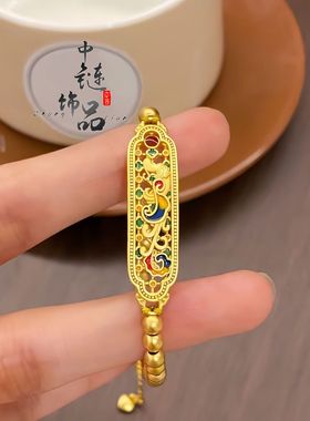 古法镀金久不掉色金店同款沙金