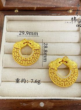 周古法生大福金店同款高保色沙金