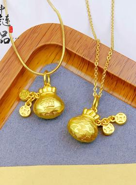 【金店同款】爆款古法沙金钱袋子