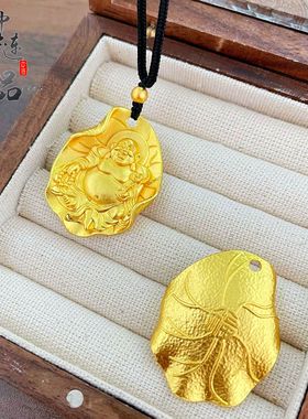 越南沙金金店同款高保色古法荷叶